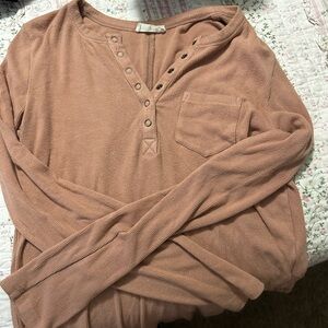 Women's Pink Long Sleeve Top